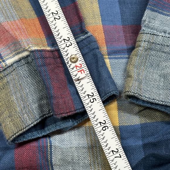 Levi's Classic Datsum Twill Shirt Mens XL Long Sleeve "Total Eclipse" Blue Plaid - Picture 10 of 11